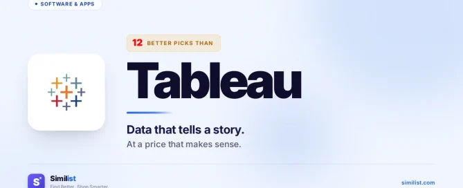 Best alternatives to Tableau — Software & Apps | Similist