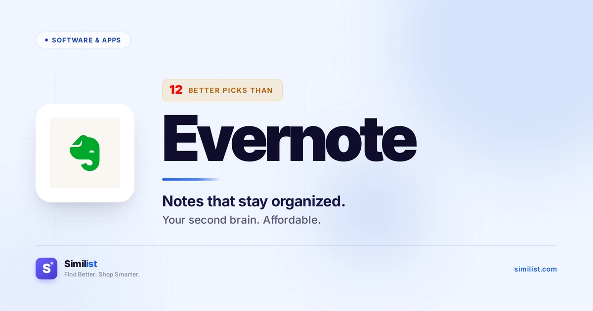Best alternatives to Evernote — Software & Apps | Similist