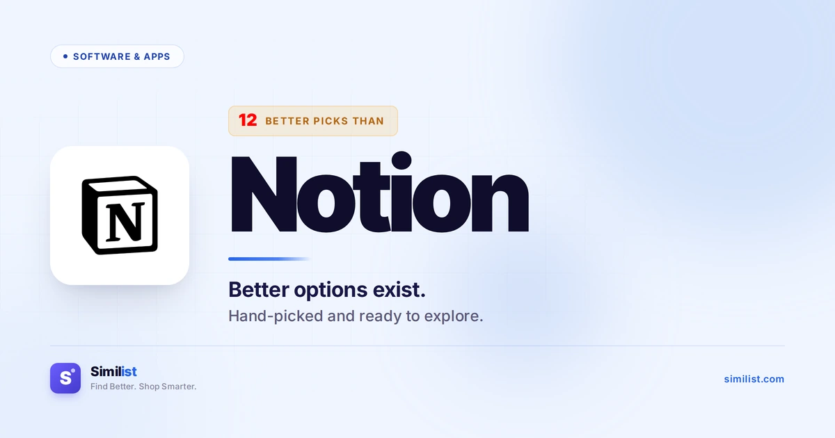 Best alternatives to Notion — Software & Apps | Similist