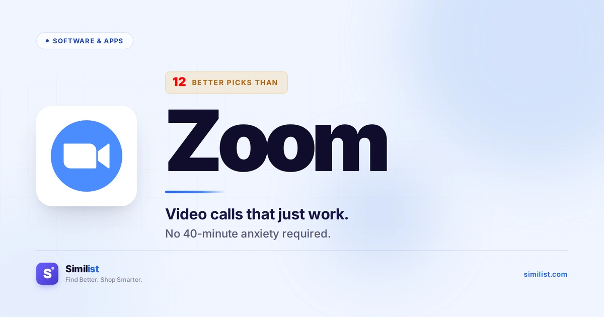 Best alternatives to Zoom — Software & Apps | Similist