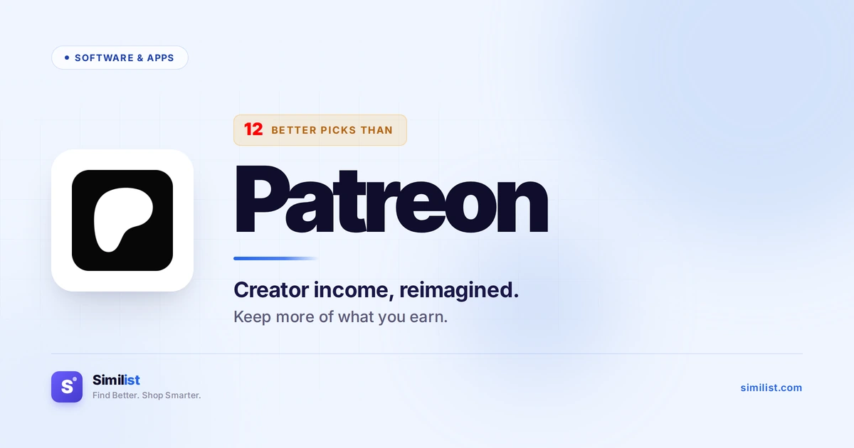 Best alternatives to Patreon — Software & Apps | Similist