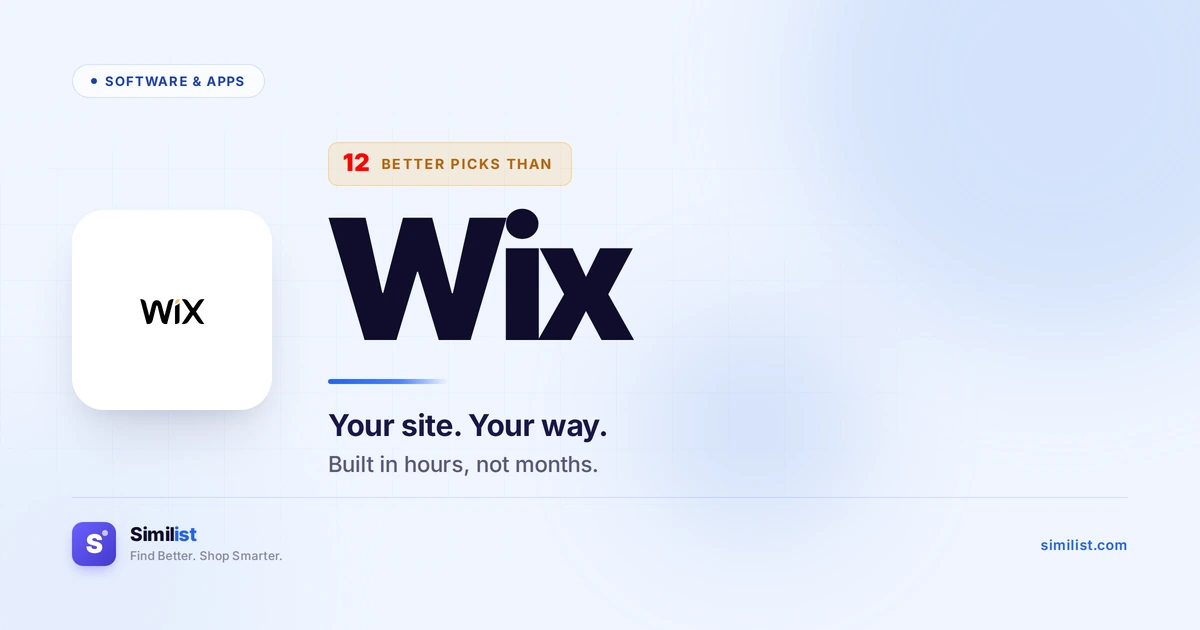 Best alternatives to Wix — Software & Apps | Similist