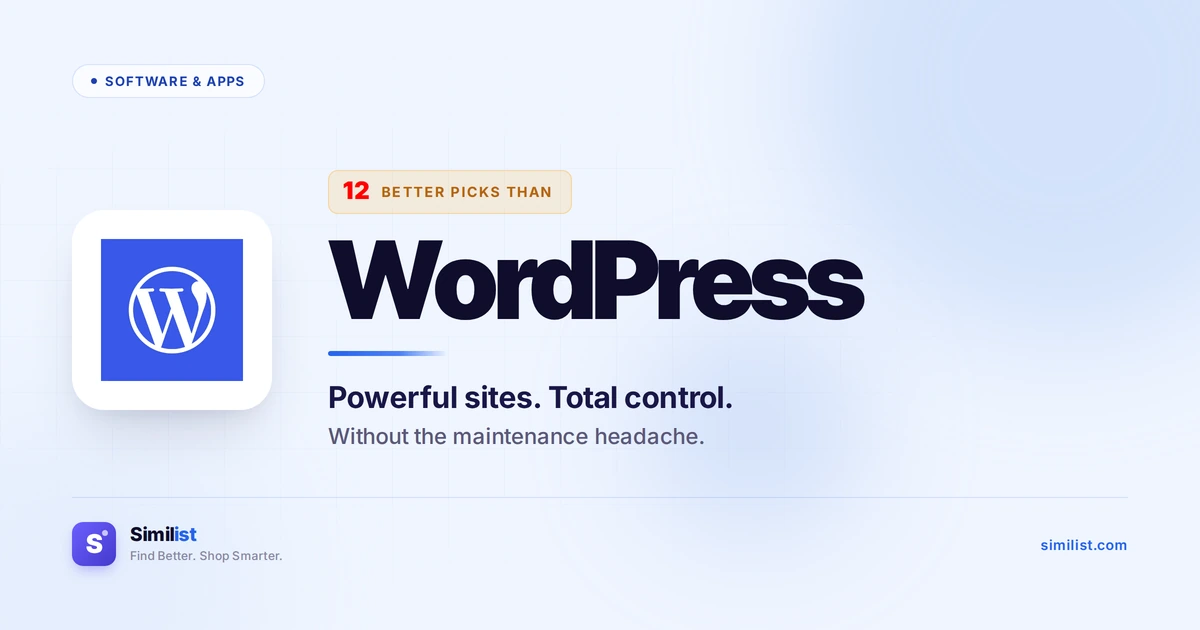 Best alternatives to WordPress — Software & Apps | Similist