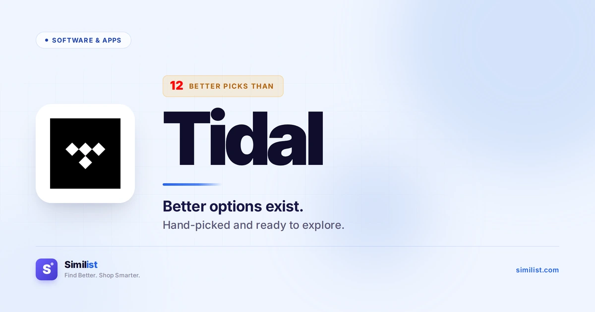 Best alternatives to Tidal — Software & Apps | Similist